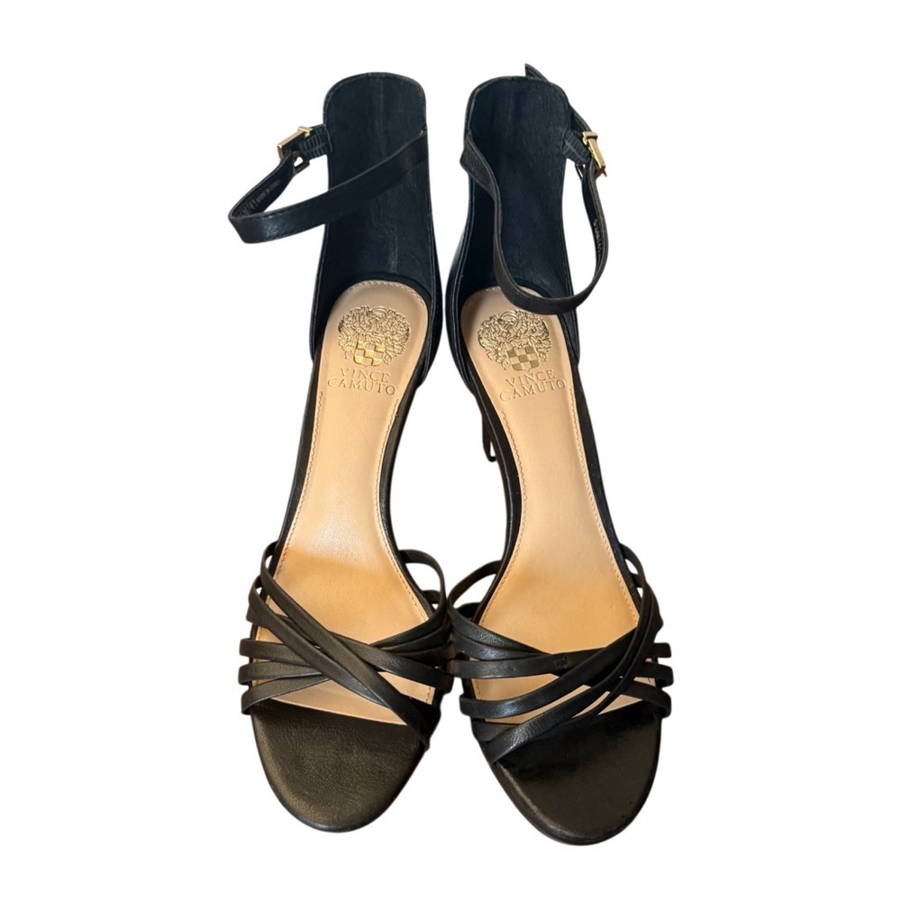 Vince Camuto Beresta Black Strappy Stiletto Heels-NWT Size 9.5